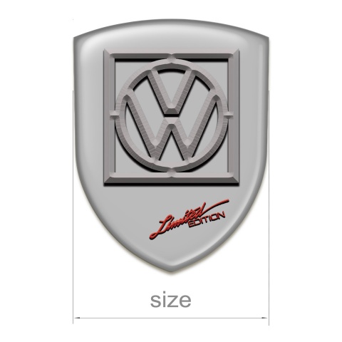 VW Silicone Shield Grey Print Frame Logo Limited Edition Style 