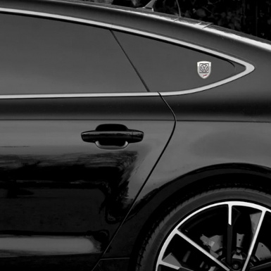 VW Emblem Interior Grey white Design Logo in Frame 