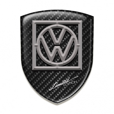 VW Car Interior Badge Dark Carbon Design Limited edition Style 
