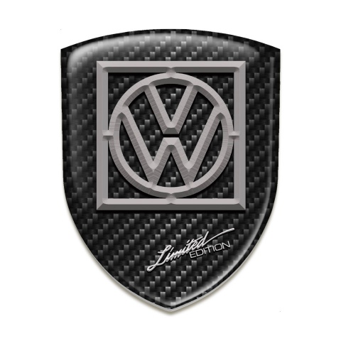 VW Car Interior Badge Dark Carbon Design Limited edition Style 