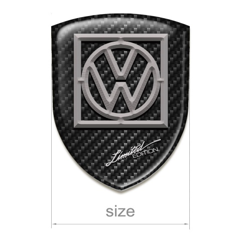 VW Car Interior Badge Dark Carbon Design Limited edition Style 