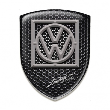 VW Silicone Badge Perforated Steel Design Limited Edition Style 