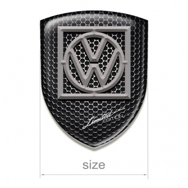 VW Silicone Badge Perforated Steel Design Limited Edition Style 