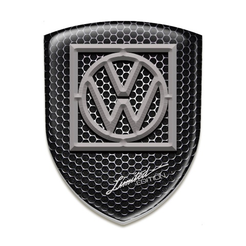 VW Silicone Badge Perforated Steel Design Limited Edition Style 