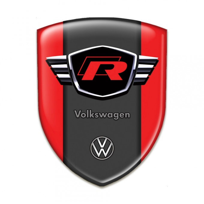 VW Silicone Shield Red and Graphit Base R Wings Logo 