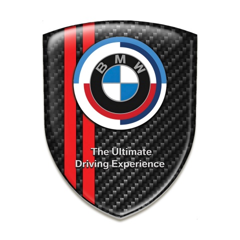 BMW Silicone Shield Black Carbon with Red Lines Print and New Style Logo 