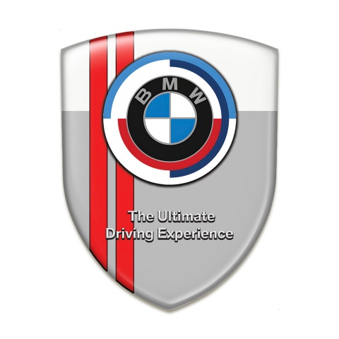 BMW Silicone Shield grey White Background Red Stripes Version 