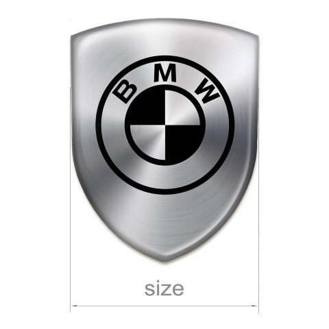 BMW Auto Emblem High End Metallic Base Black Logo 