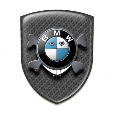 BMW Domed Emblem Dark Carbon Base Smile Logo 