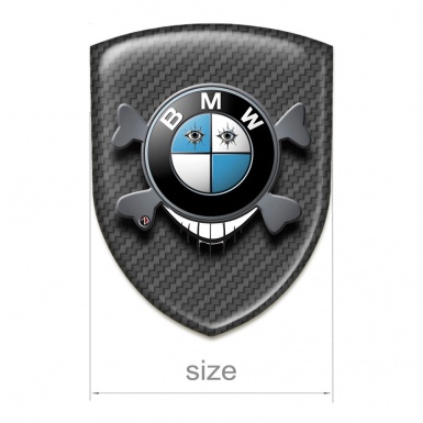 BMW Domed Emblem Dark Carbon Base Smile Logo 