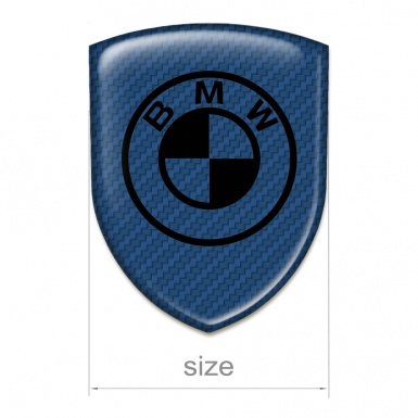 BMW Resin Sticker Navy Blue Carbon and Black Logo 