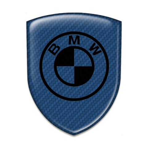 BMW Resin Sticker Navy Blue Carbon and Black Logo 
