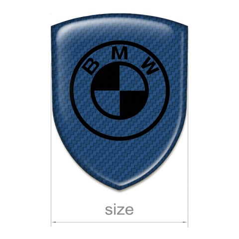 BMW Resin Sticker Navy Blue Carbon and Black Logo 