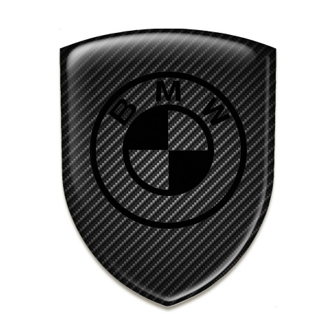 BMW Emblem Interior Dark Carbon Black Logo Style 