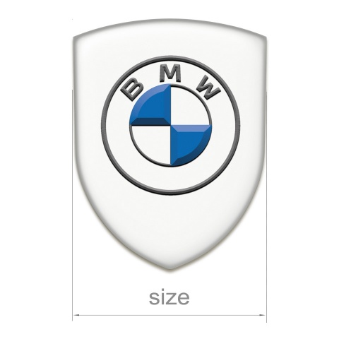 BMW Self Adhesive Car logo Emblem White Design 