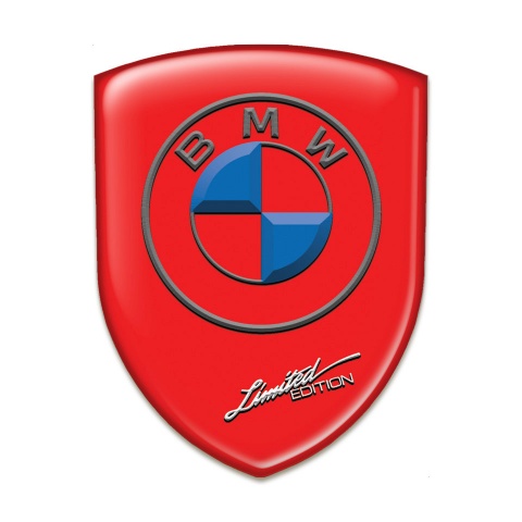 BMW Silicone Badge Red Background Limited Edition 