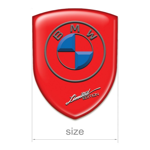 BMW Silicone Badge Red Background Limited Edition 