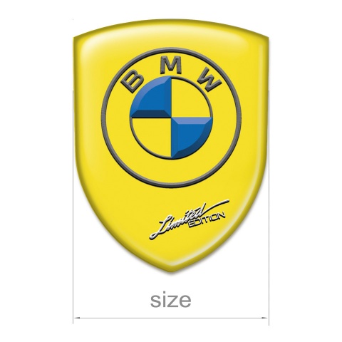 BMW Auto Emblem Yellow Print Limited Edition Style 