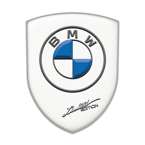 BMW Emblem Badge Logo White Background Limited Edition Design 