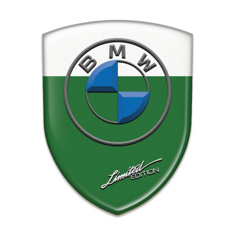 BMW Silicone Emblem Green White Base Limited Edition style 