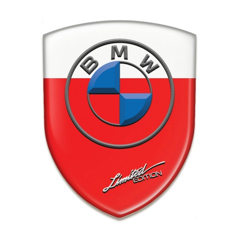 BMW Resin Sticker Red White print Limited Edition Design 