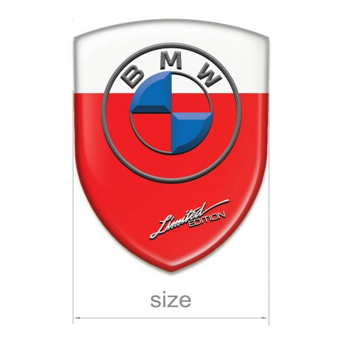 BMW Resin Sticker Red White print Limited Edition Design 