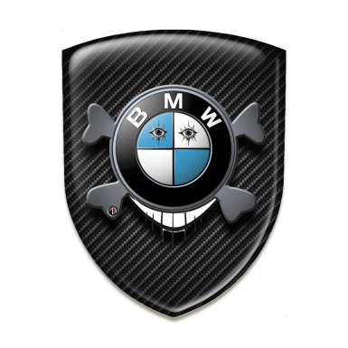 BMW Car Accessories Badge Dark Carbon smile Logo 