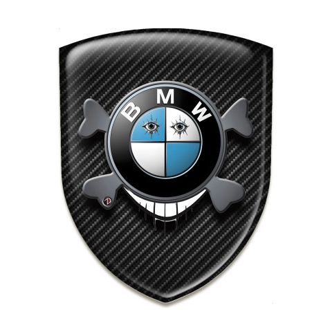 BMW Car Accessories Badge Dark Carbon smile Logo 