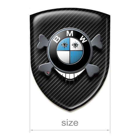 BMW Car Accessories Badge Dark Carbon smile Logo 
