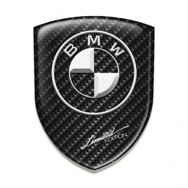BMW Emblem Exterior Black Carbon White Logo 