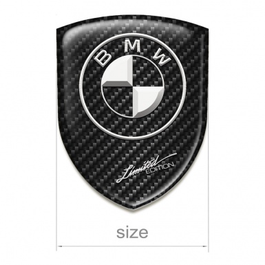 BMW Emblem Exterior Black Carbon White Logo 