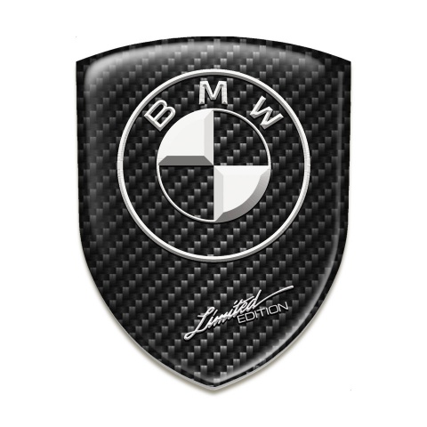BMW Emblem Exterior Black Carbon White Logo 