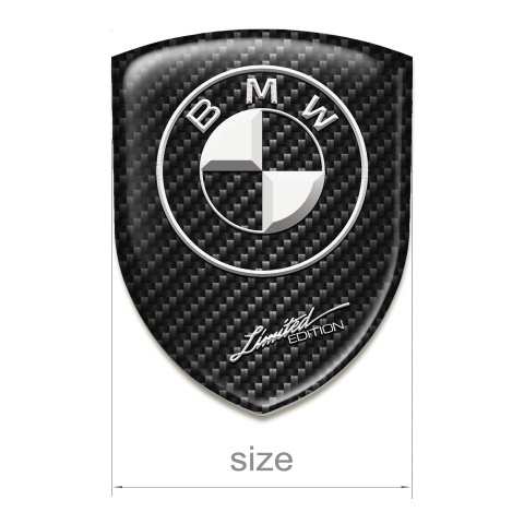 BMW Emblem Exterior Black Carbon White Logo 