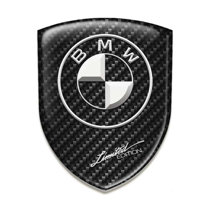 BMW Emblem Exterior Black Carbon White Logo 