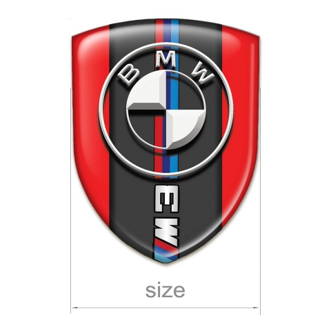 BMW M3 Silicone Car Decal Badge Red Version 