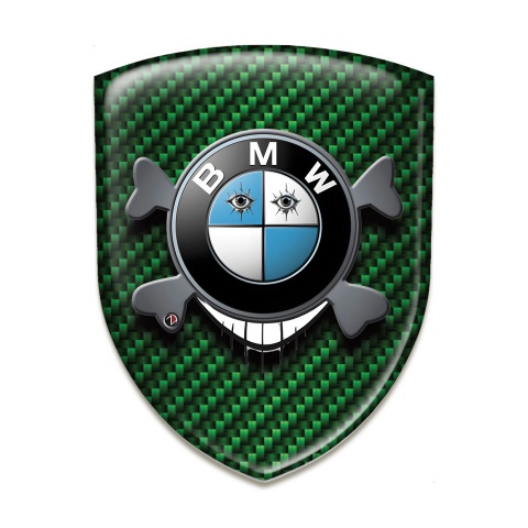 BMW Silicone Badge Green Carbon Smile Logo 