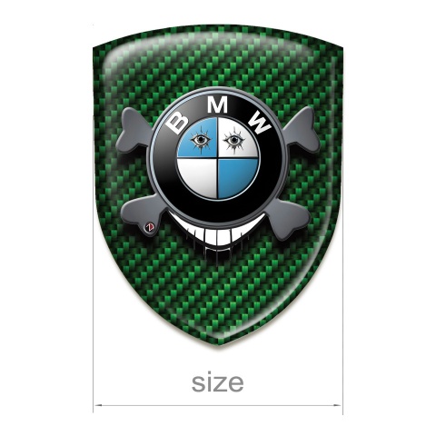 BMW Silicone Badge Green Carbon Smile Logo 