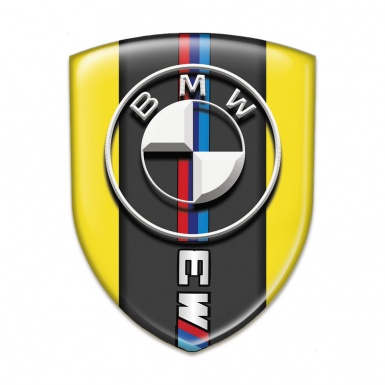 BMW M3 3D Gel Emblem Premium Quality Yellow Version 