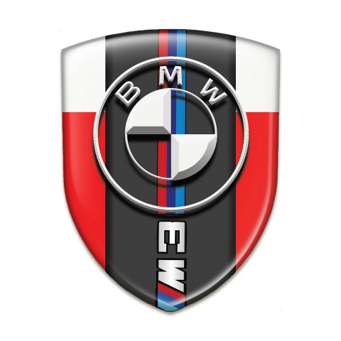 BMW M3  Tuning Emblem Red White Background Version 