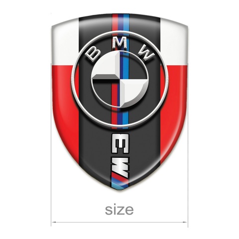 BMW M3  Tuning Emblem Red White Background Version 