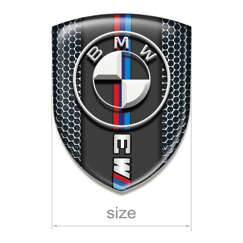BMW M3 3D Gel Emblem Metal Honeycomb Design 