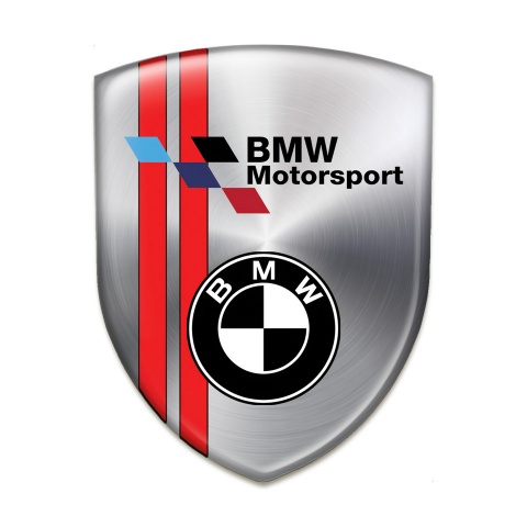 BMW Emblem Interior Metallic base with Red lines Motorsport Edition 