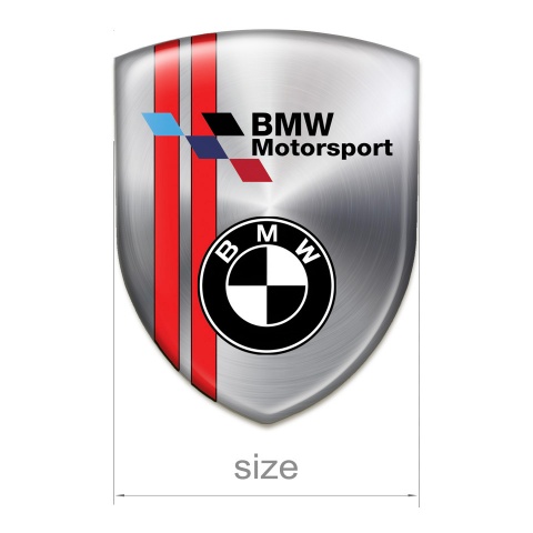 BMW Emblem Interior Metallic base with Red lines Motorsport Edition 