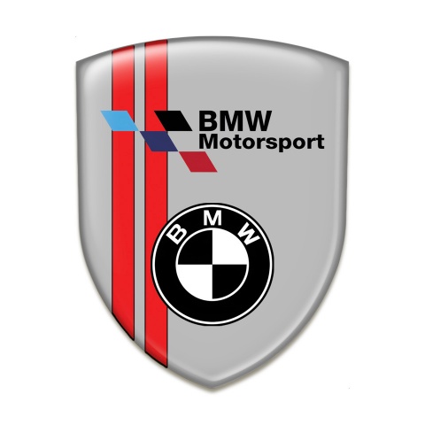 BMW Tuning Emblem Grey with Red Lines Base Motorsport Edition 