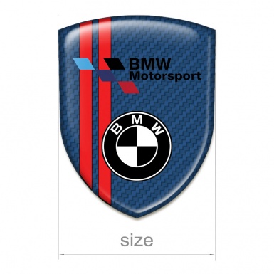 BMW Silicone Badge Navy Blue Carbon wit Red Lines Design 
