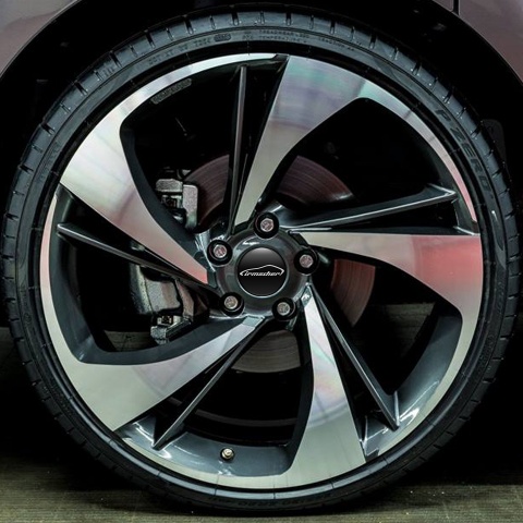 Irmscher Sticker Wheel Center Hub Cap Black Style Emblem