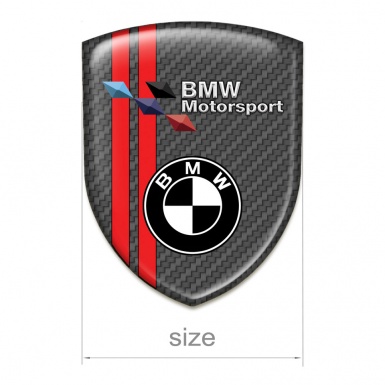 BMW Tuning Emblem Carbon with Red Lines base Motorsport style 