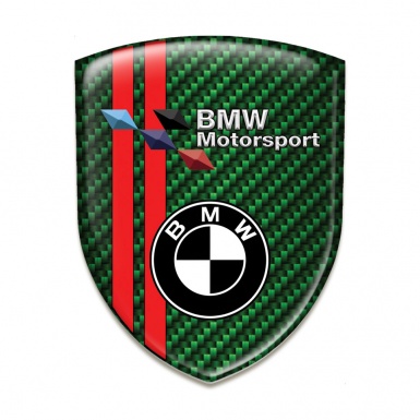 BMW Silicone Emblem Green Carbon Red lines Base motorsport Style 
