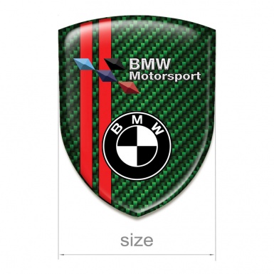 BMW Silicone Emblem Green Carbon Red lines Base motorsport Style 