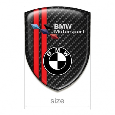 BMW Resin Sticker Dark Carbon Red lines Motorsport Edition 